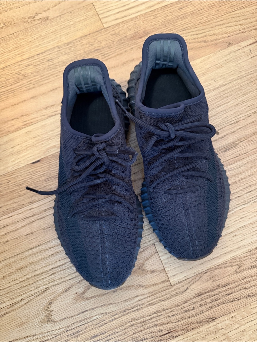 Yeezy Boost 350 by Addidas Black Knit Lace-Up Sneakers